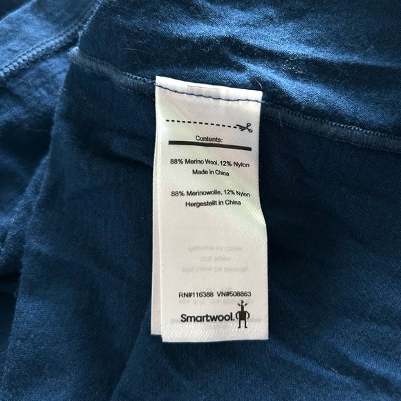 Smartwool Women's Merino 150 Baselayer 1/4‎ Zip Pullover Indigo Blue S - Picture 6 of 6